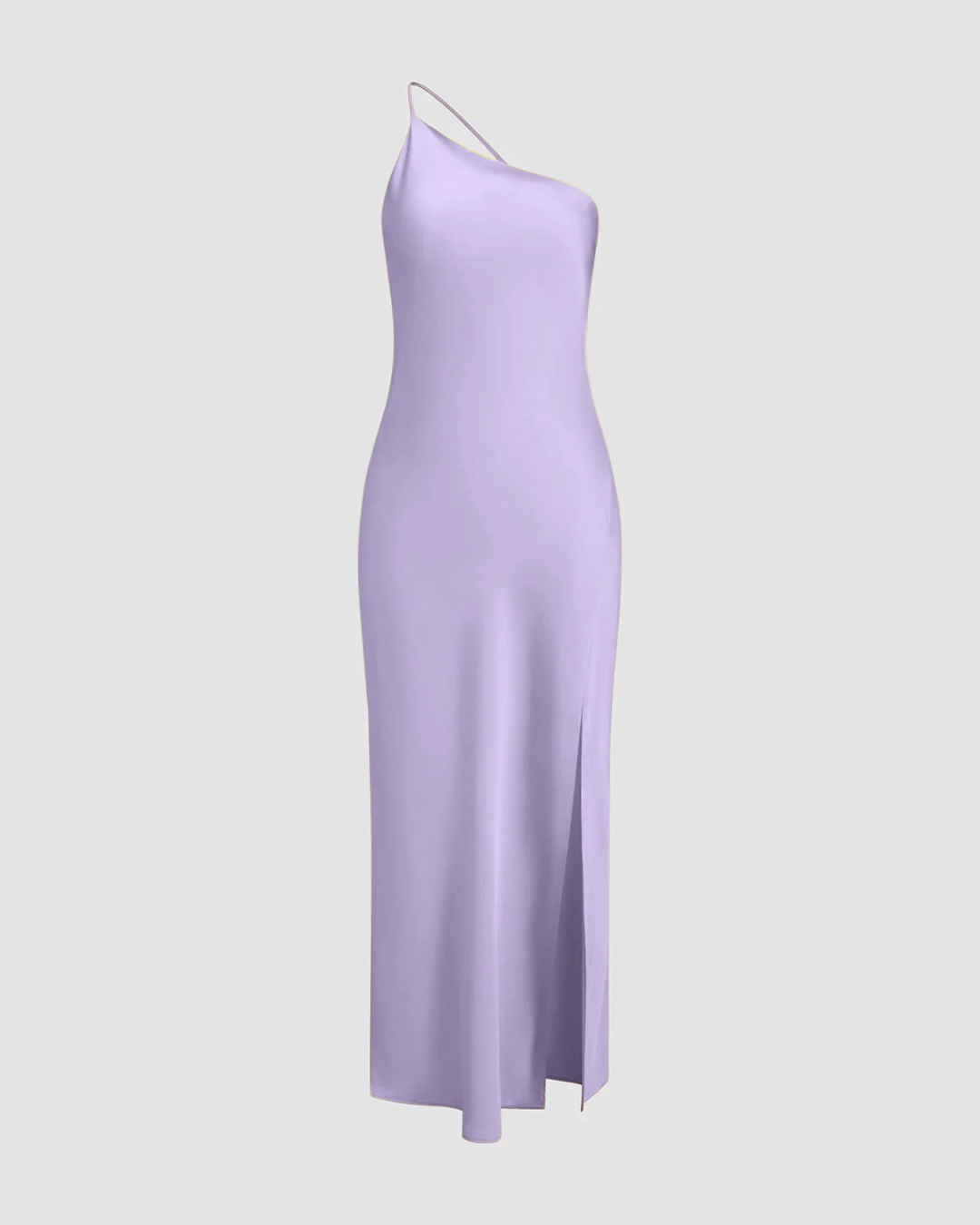 Maliah | Moonlight Open Back Satin Slit Long Dress