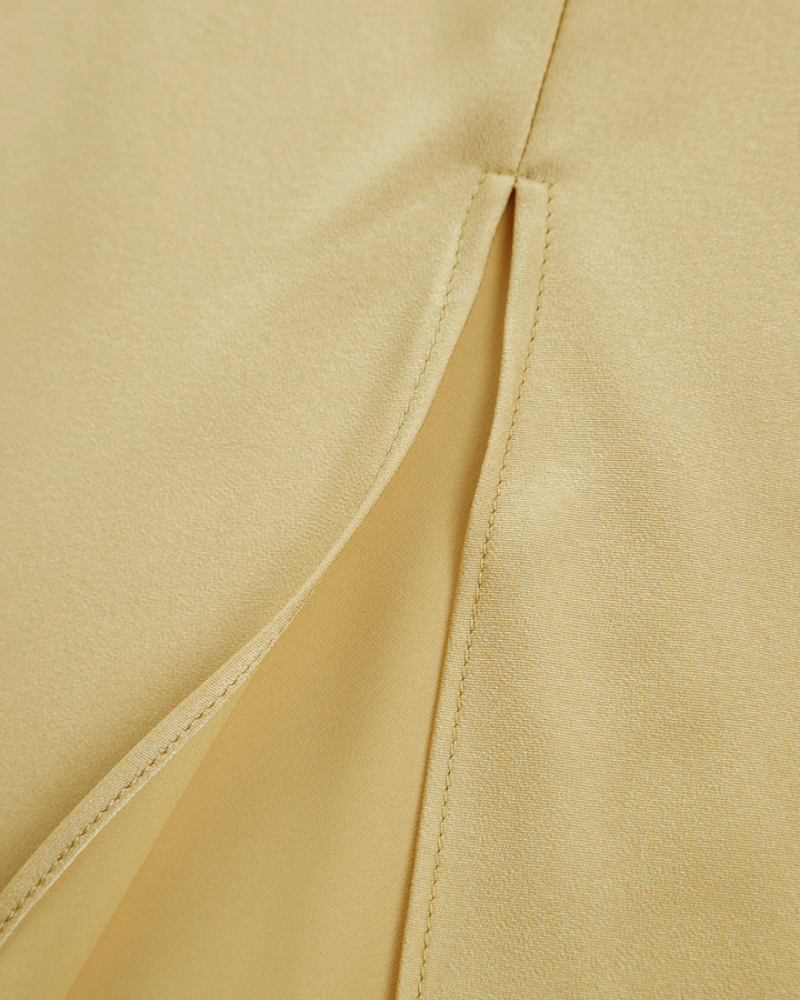 Maliah | Moonlight Open Back Satin Slit Long Dress