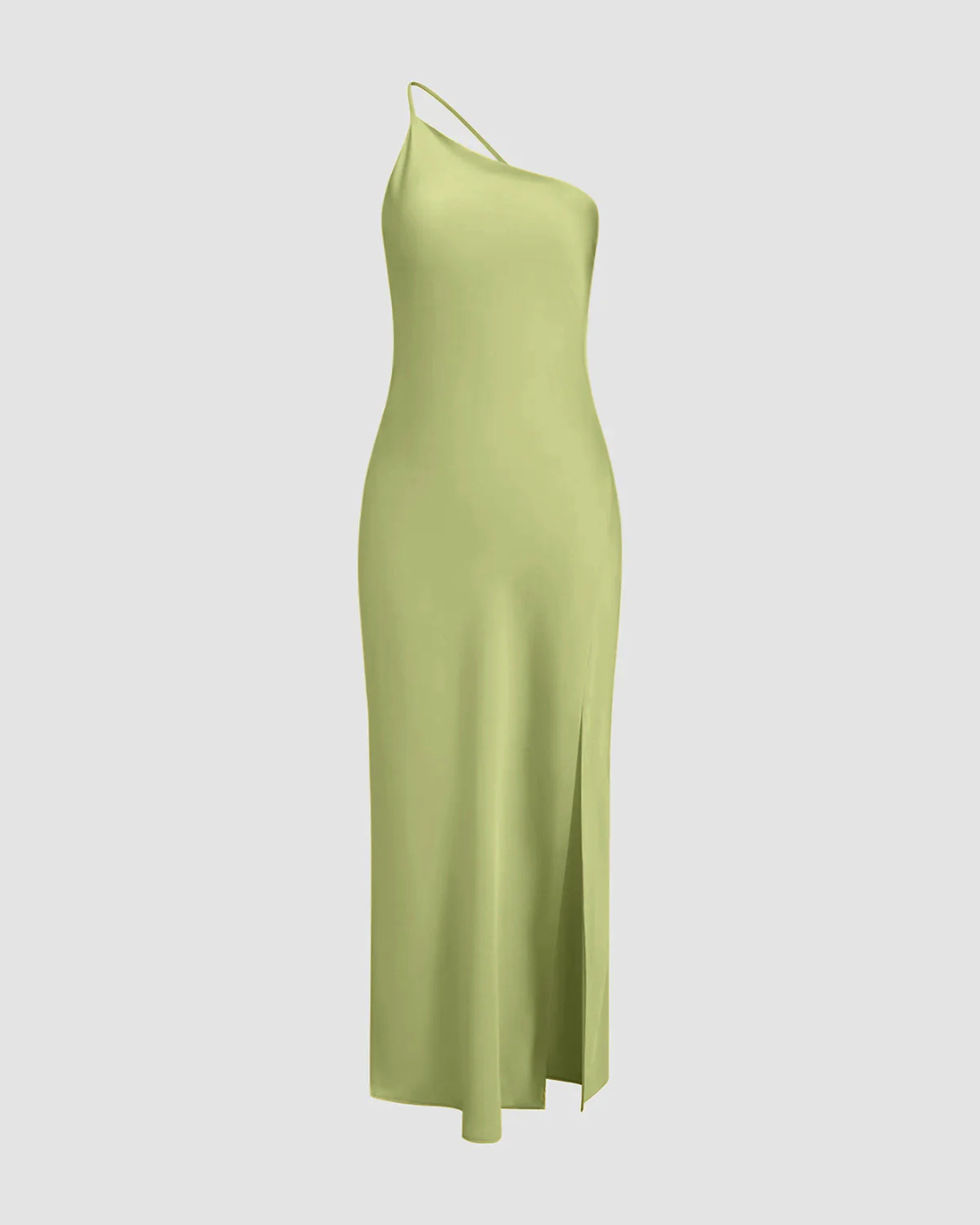 Maliah | Moonlight Open Back Satin Slit Long Dress