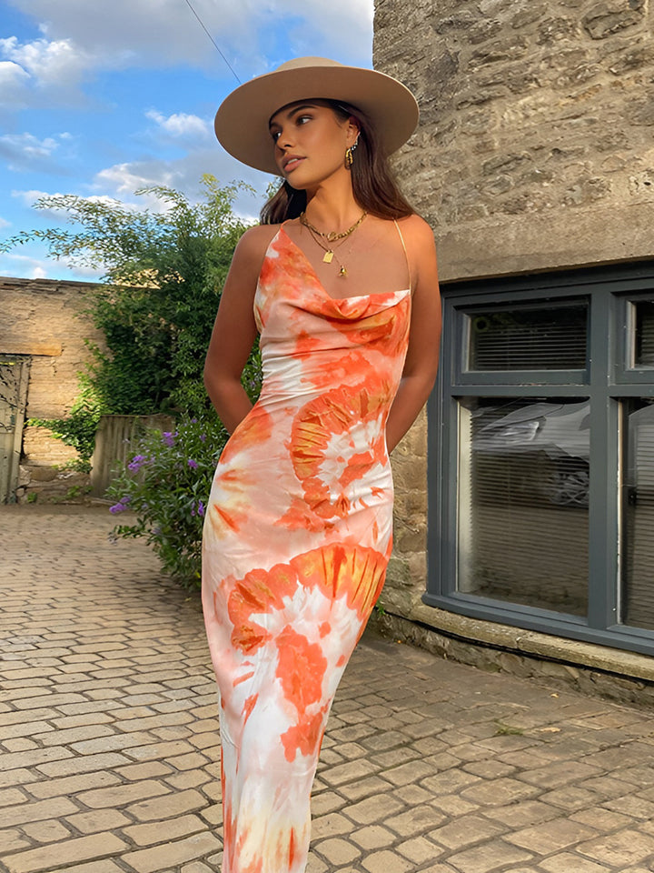 Santina | Radiant Breezy Floral Maxi Dress
