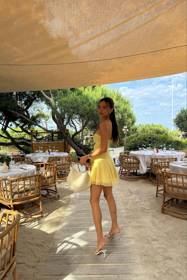 Martha | Metallic-Ring Mini Dress