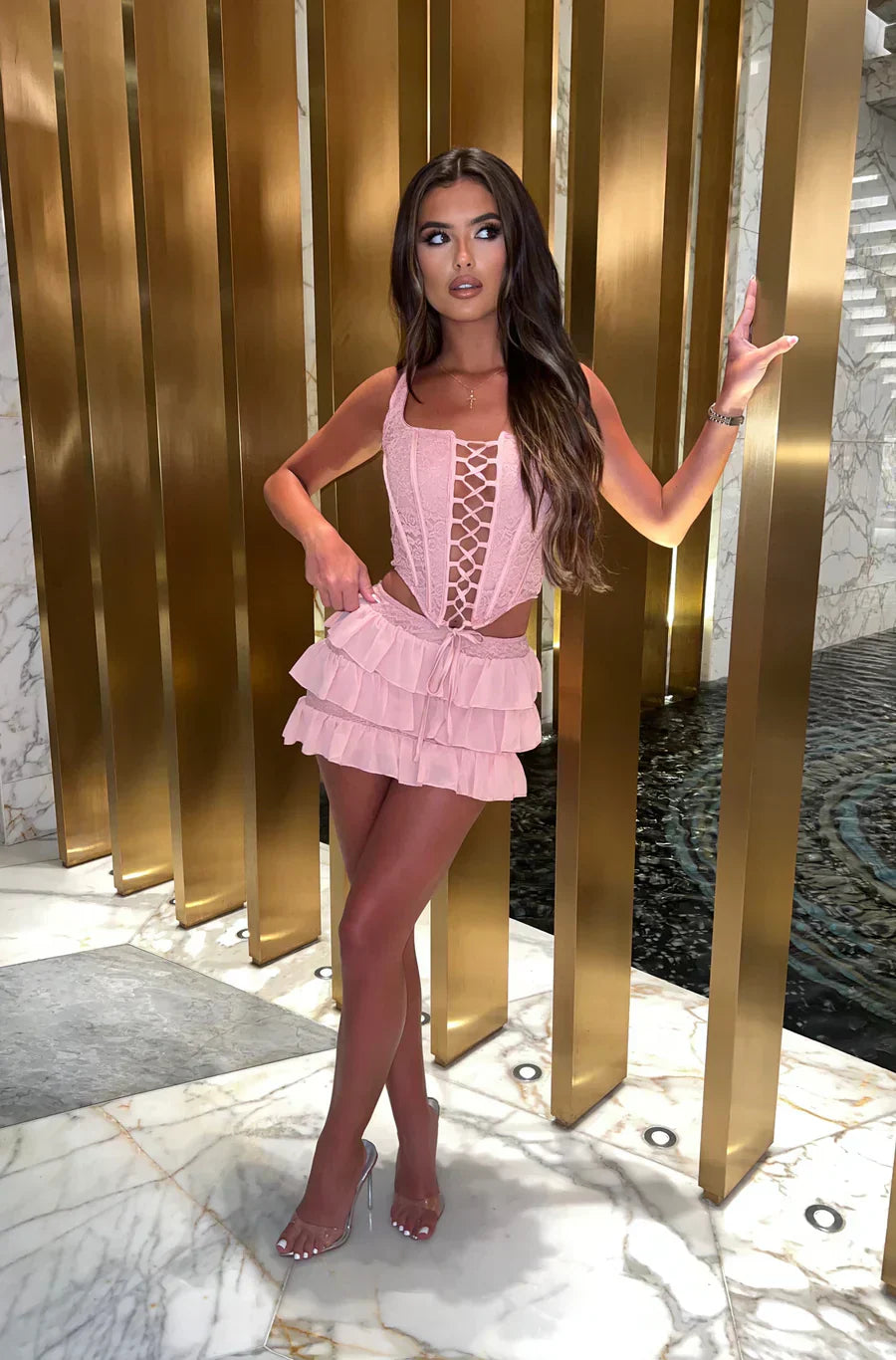 Nicole | Modern Tiered Mini Skirt Set