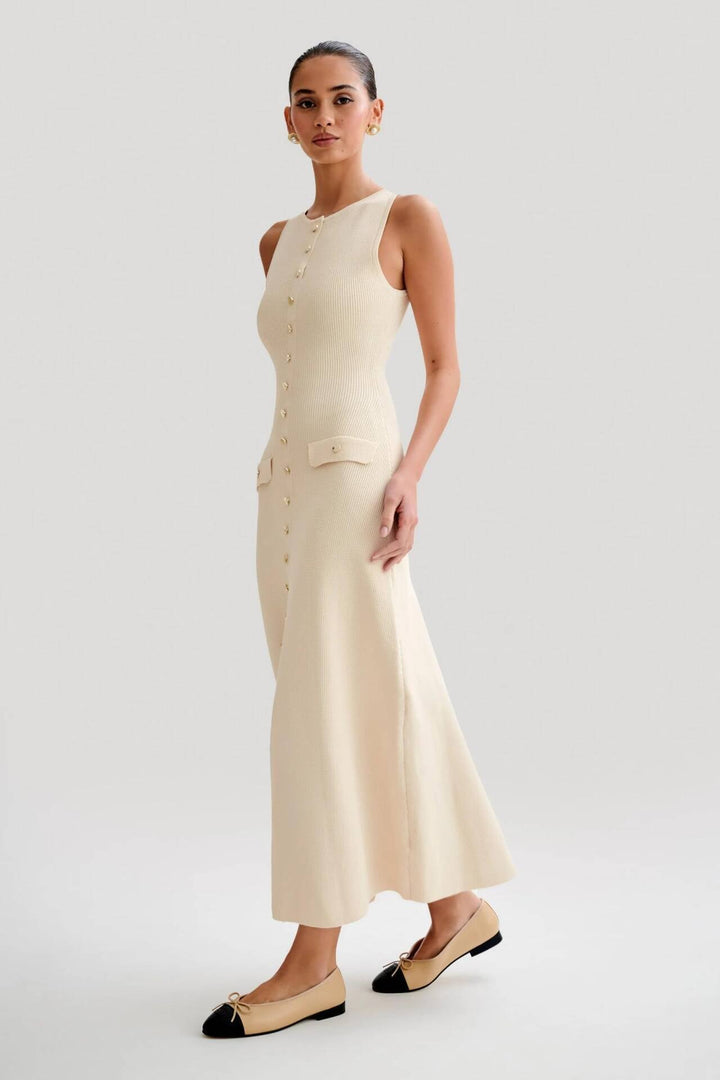 Isla | Sleek Textured Maxi Dress