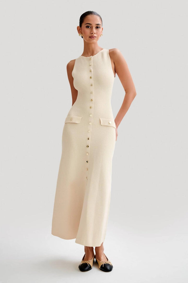 Isla | Sleek Textured Maxi Dress